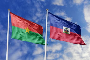 Burkina Faso ve Haiti 'nin bayrakları Mavi Gök' e Karşı Birlikte Dalgalanıyor Diplomatik İlişkiler ve Kıtalararası Dayanışmayı simgeliyor