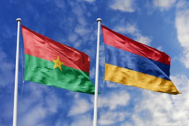 Burkina Faso ve Litvanya 'nın Bayrakları Mavi Gök' e Karşı Birlikte Dalgalanıyor, Diplomatik İlişkileri ve Küresel Bağlantıları Sembolize Ediyor