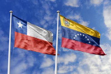 Şili ve Venezuela Bayrakları Birlikte Dalgalanıyor, Güney Amerika Diplomasisinin Karmaşıklığını simgeliyor.