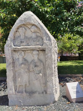 Ankara, Türkiye, 23 Temmuz 2025, Antik Eko 'lar: Ankara, Anadolu' daki Tarihi Kentten Ayrıntılı Roma Mezar Taşları ve Cenaze Eserleri