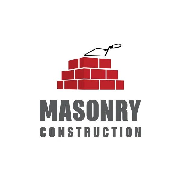 stock vector Masonry Construction Logo Design Template.