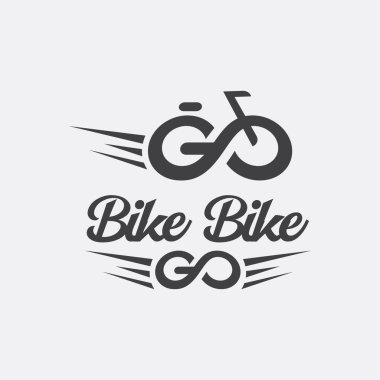 Motosiklet Logosu Tasarım Şablonu. Bisiklet Zinciri Bisikletçi Sonsuzluk Logosu Tasarımı İlham Verici.