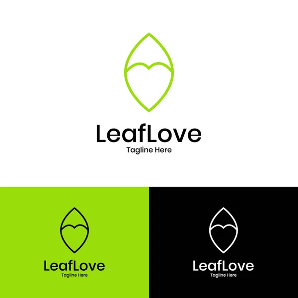Πρότυπο Σχεδίασης Λογότυπου Αγάπης Φύλλων — Διανυσματικό Αρχείο