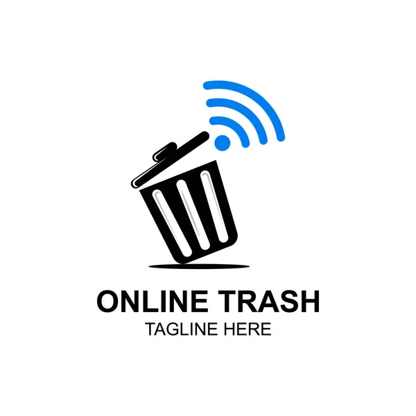 Online Trash Logo Design Vorlage — Stockvektor