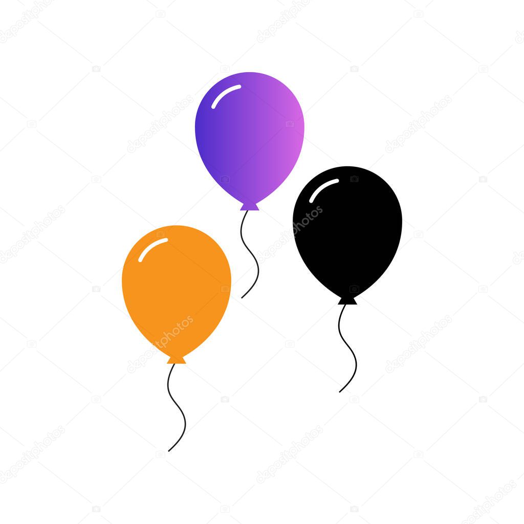 Colorful Balloons Logo Design Template.