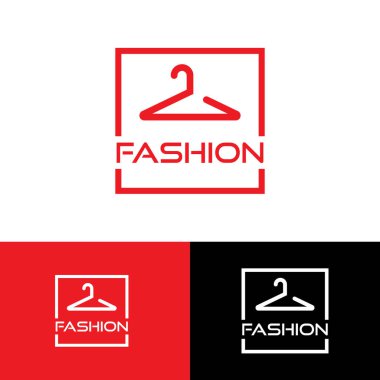 Askılı Moda Logo Tasarımı Şablonu.