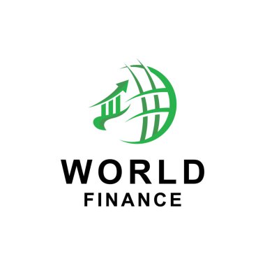 Dünya Finans Logosu Tasarım Şablonu.