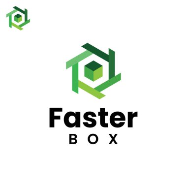 Daha Hızlı Kutu Logo Tasarımı Şablonu.