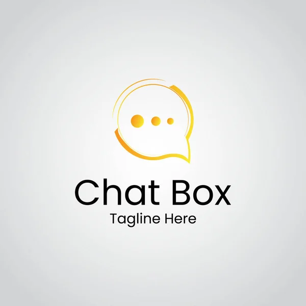 Modern Chat Box Logo Design Template — Stock Vector