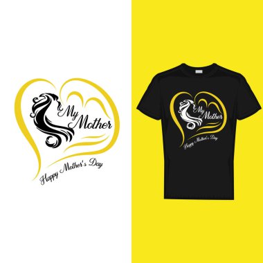 Anneler Günün kutlu olsun Tişört Tasarım Şablonu.