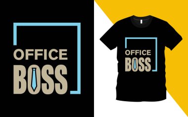 Ofis Patronu modern tipografi duygusal, harf harfleri baskı tasarımı için uygun tişört tasarımı. Giysi, poster ve çizim için basılması kolay. Modern, basit, harf tişört vektörü.