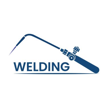 Kaynak Meşalesi Logo Tasarım Şablonu. Kaynakçılık Atölyesi Logosu.