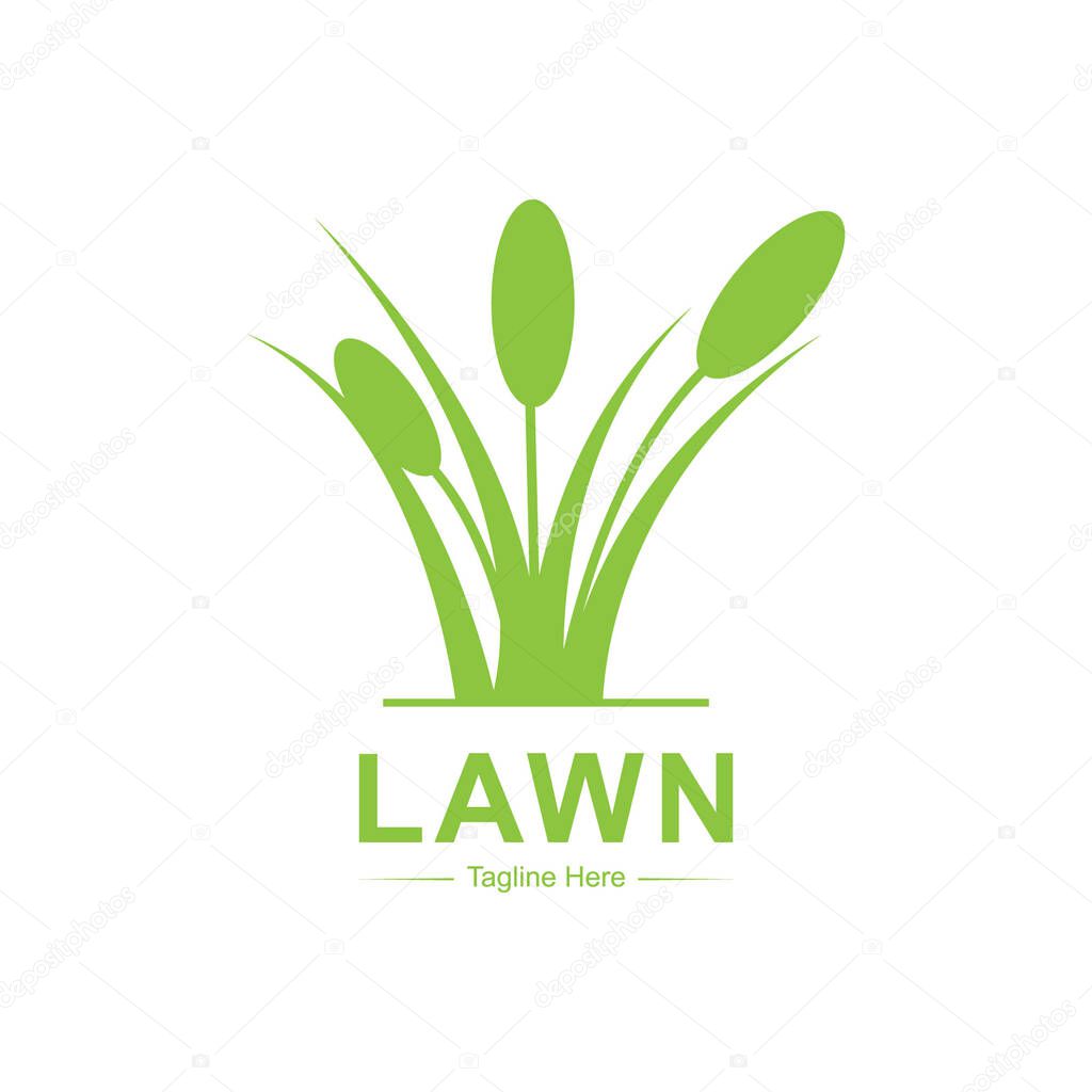 Lawn Logo Design Template. Lawn Care and Service Logo.