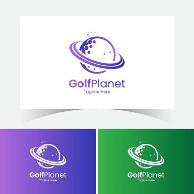 Golf Gezegeni Logo Tasarım Şablonu.
