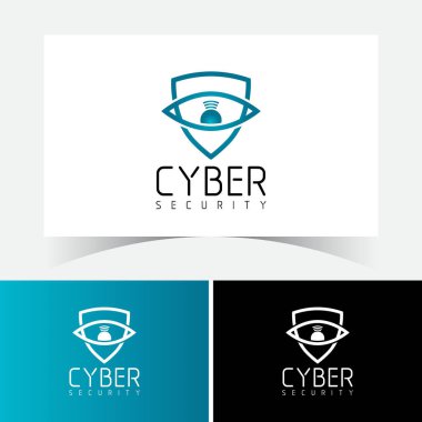 Siber Güvenlik Logosu Tasarım Şablonu. Siber Göz Logosu Tasarımı.