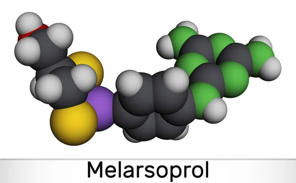 Melarsoprol Drug Molecule Usa Para Tratar Enfermedad Del Sueño Africana — Foto de Stock