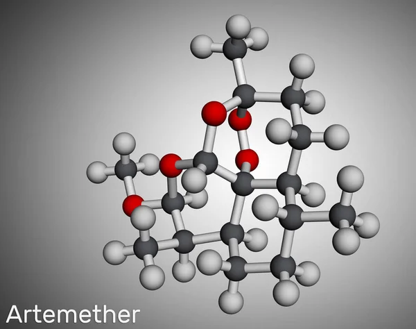 Artemetermolekyl Det Används För Behandling Malaria Molekylär Modell Återgivning Illustration — Stockfoto