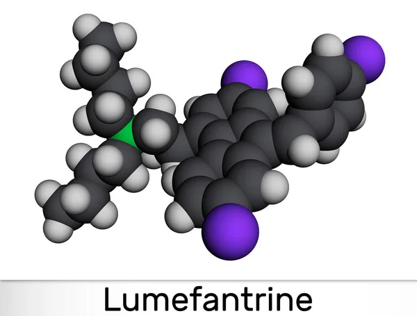Lumefantrina Molécula Benflumetol Utiliza Para Tratamiento Malaria Modelo Molecular Representación — Foto de Stock