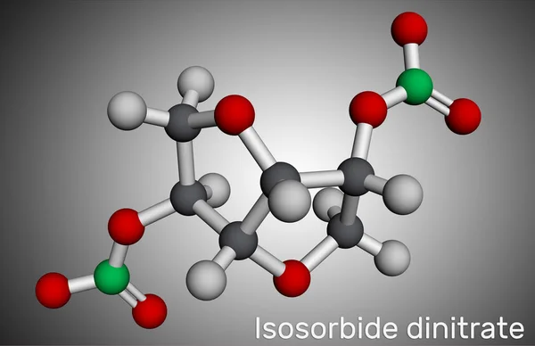 Dinitrate Isosorbide Molécule Rnis Est Vasodilatateur Utilisé Pour Traiter Angine — Photo