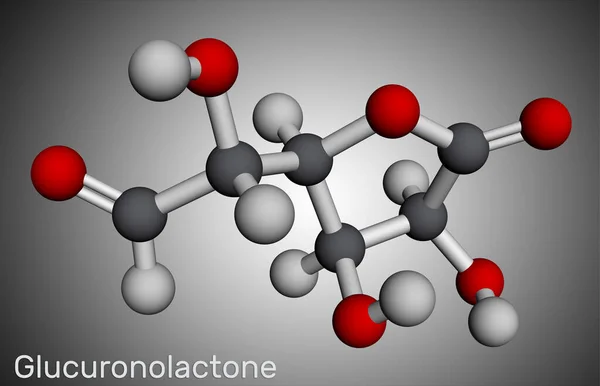 Молекула Глюконолактону Природна Речовина Яка Використовується Енергетичних Напоях Молекулярна Модель — стокове фото