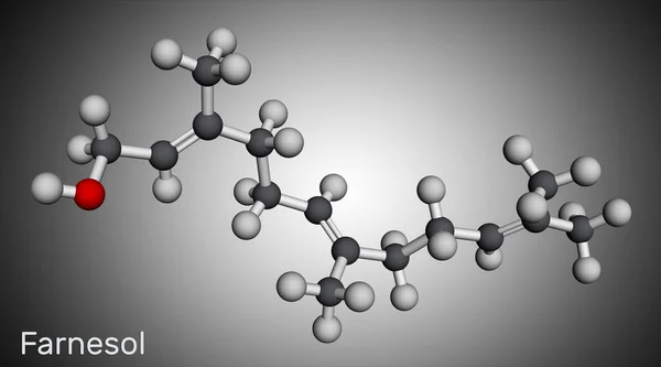Farnesol Molekülü Terpenoidlerin Türevi Narin Bir Kokusu Var Parfümeride Kullanılıyor — Stok fotoğraf