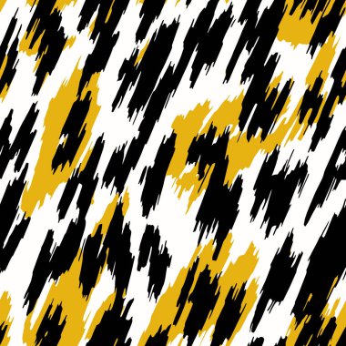 Sarı ve siyah hayvan desenli. Vektör illüstrasyonu
