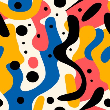 Beyaz bir arka planda renkli, soyut, pürüzsüz bir desen. Vektör illüstrasyonu