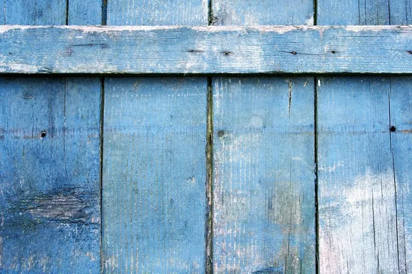 Alte Holzplanken Blau Alte Rissige Patina Hintergrund Textur — Stockfoto
