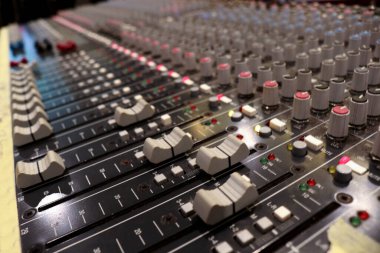 Audio mixer, this tool is used to mix several sounds, usually used in music studios, recording studios, and music concerts