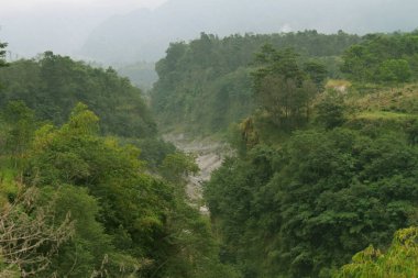 The hills are full of trees and green grass and there are rivers