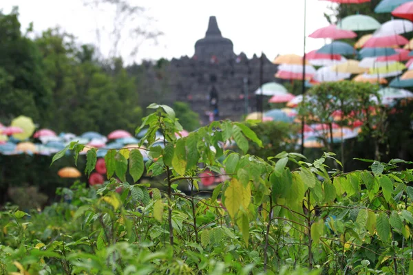 Φωτογραφία Από Τουριστικά Αξιοθέατα Του Ναού Borobudur Στην Κεντρική Ιάβα — Φωτογραφία Αρχείου
