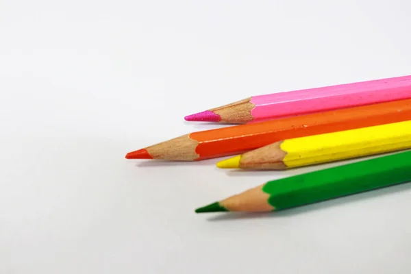 Lápis Coloridos Com Várias Cores Estes Lápis São Para Desenho — Fotografia de Stock