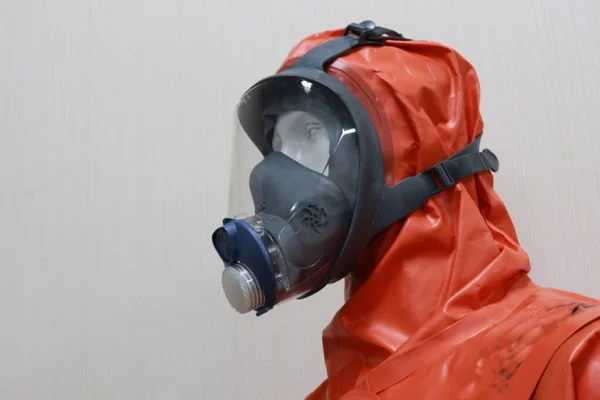 Una Maschera Antigas Nota Anche Come Respiratore Dispositivo Protettivo Indossato — Foto Stock
