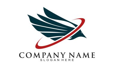 Halka vektör logosuna sahip kartal