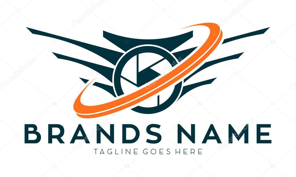 Ring drone illustration vector logo