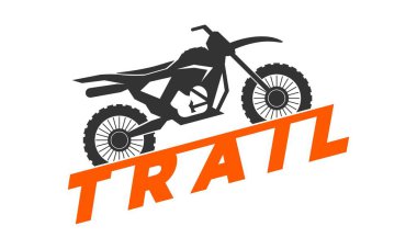Modern trail motorcycle vector logo
