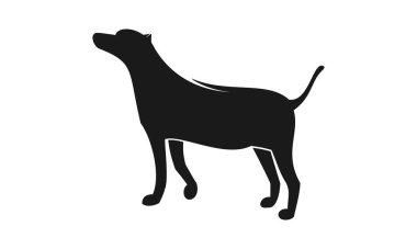 Simple dog illustration vector design