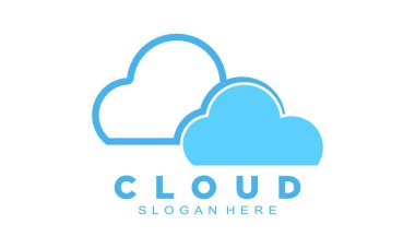 Elegant cloud symbol simple logo