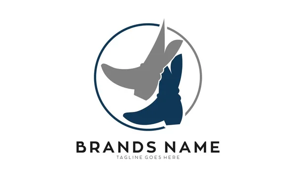 Çizme Ayakkabıları Illüstrasyon Vektör Logosu — Stok Vektör