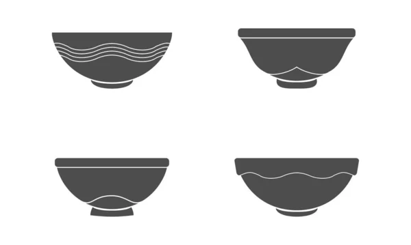 stock vector Bowl set illustration vector design