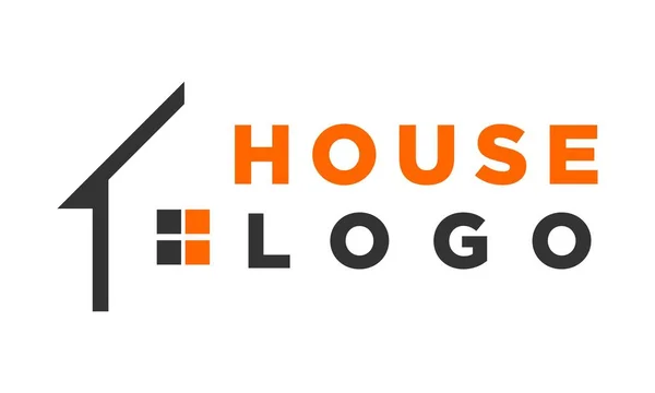 Enkel Hus Symbol Logotyp Design — Stock vektor