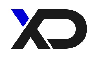 Harf XD alfabe vektör logosu