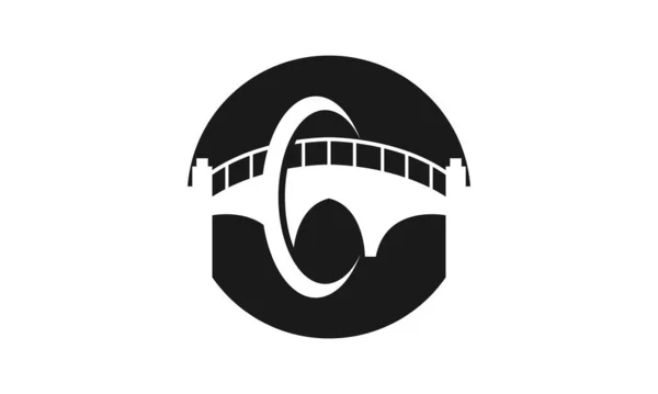 Logo Ikony Mostu Pierścienia — Wektor stockowy