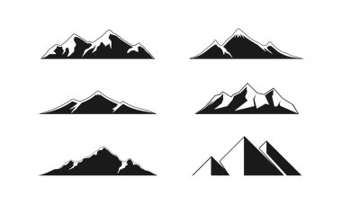 Dağ seti illüstrasyon vektör tasarımı
