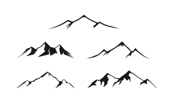 Ensemble Montagne Simple Symbole Vectoriel Design — Image vectorielle