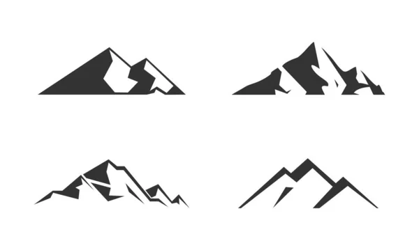 Montaña Colinas Conjunto Ilustración Vector Diseño — Vector de stock