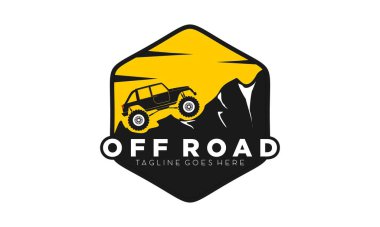 Extreme off road car vektör logosu illüstrasyonu