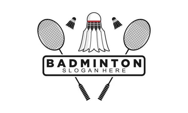 Badminton Sportovní Komunitní Vektorové Logo — Stockový vektor