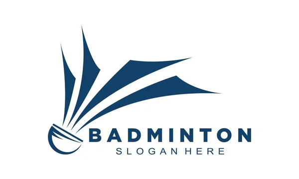 Badminton Haan Elegant Symbool Vector Logo — Stockvector