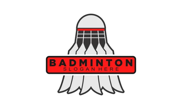Badminton Hahn Illustration Vektor Logo — Stockvektor
